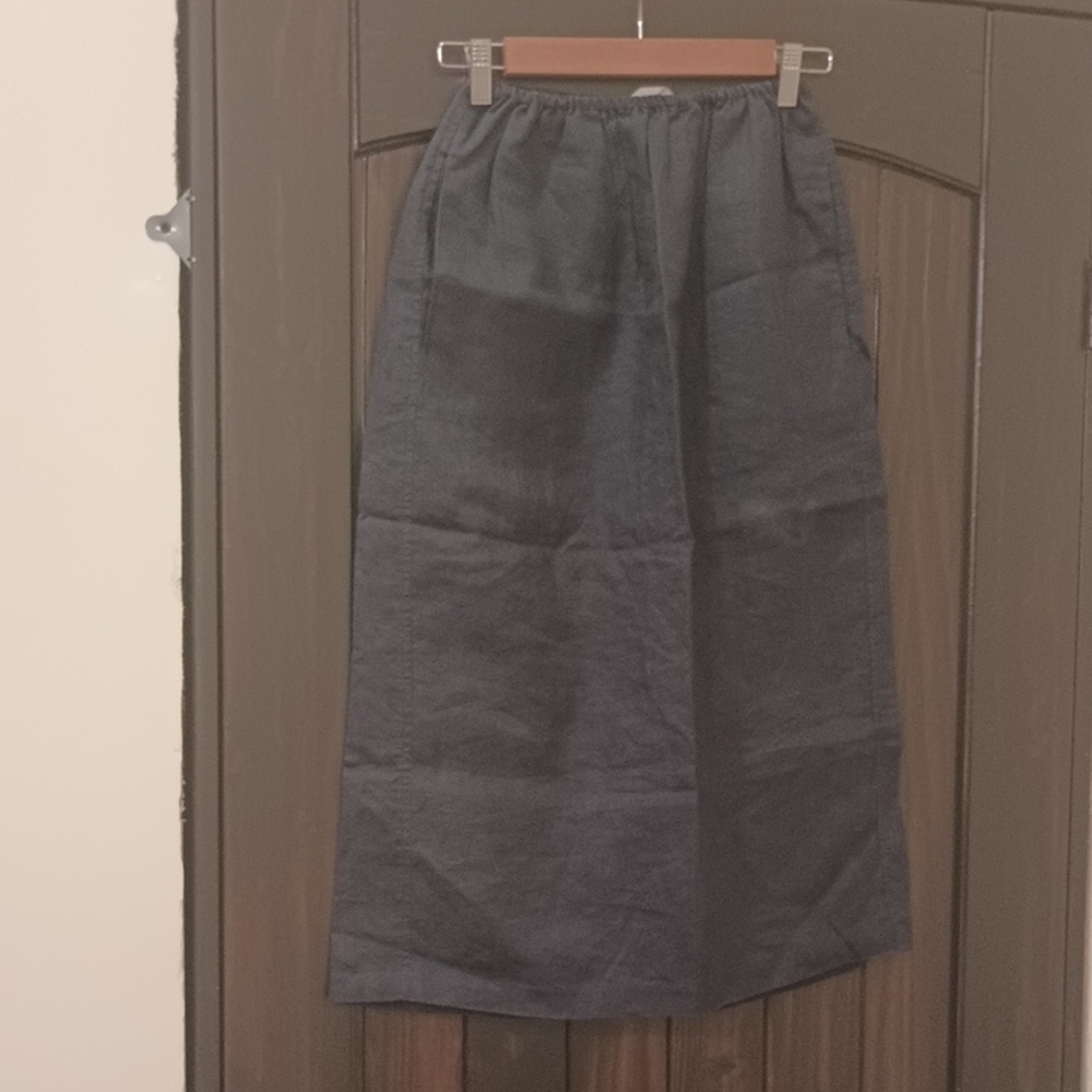 French Linen Black Skirt or Slip